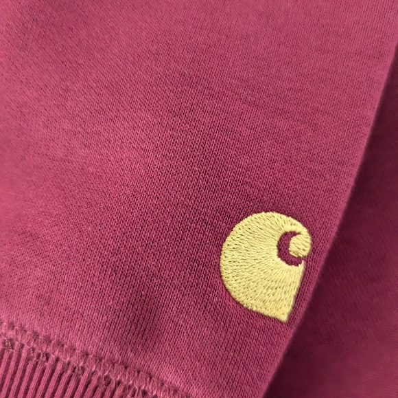 Carhartt Work In Progress WIP Chase Crew Sweatshirt Corvina Burgundy Oxblood XXL - Picture 9 of 11